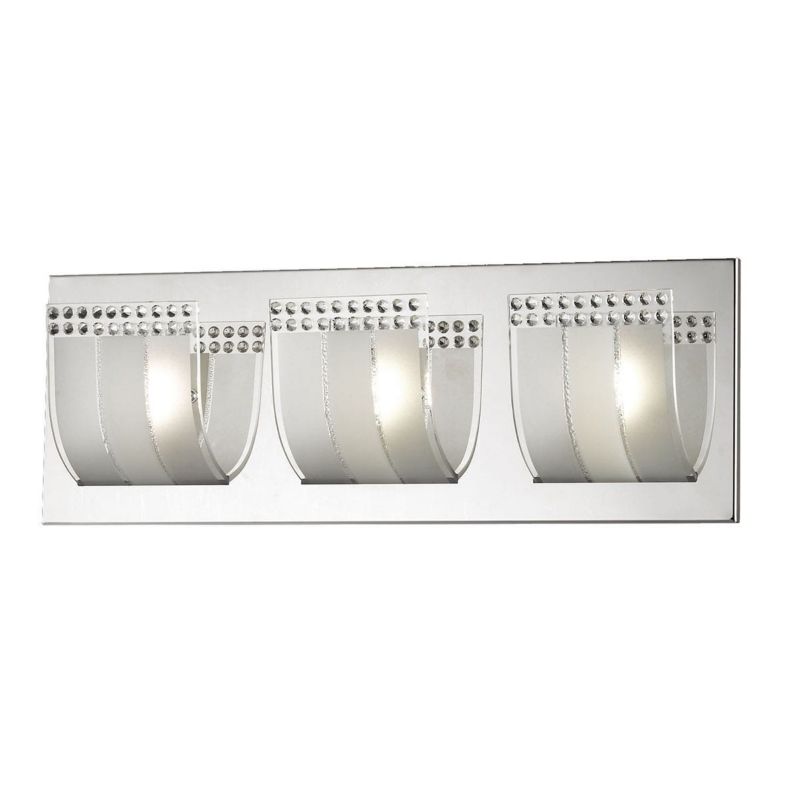 Kinkiet ścienny Italux Roto chromowany biały styl nowoczesny 3 x G9 x IP20 wym: 16 x 45 x 9 cm - 1 szt.