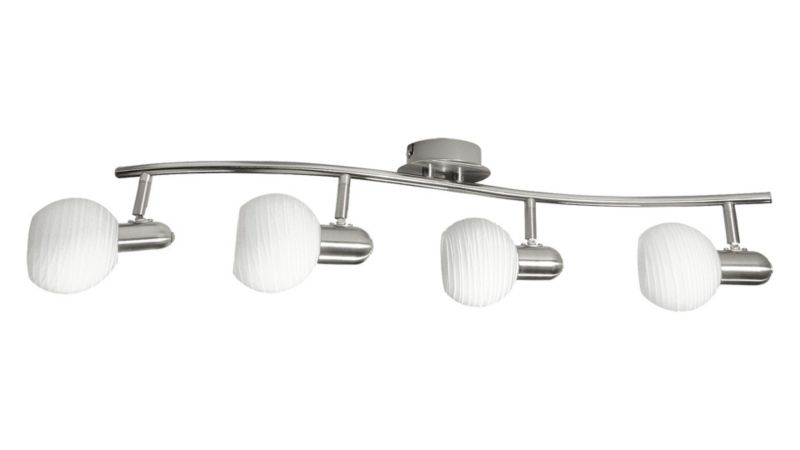 Reflektor spot Rabalux Aurel chrom satynowany-biały wzorzysty 4 x E14 x 40W IP20 wym: 19 x 70 x 15 cm - 1 szt.