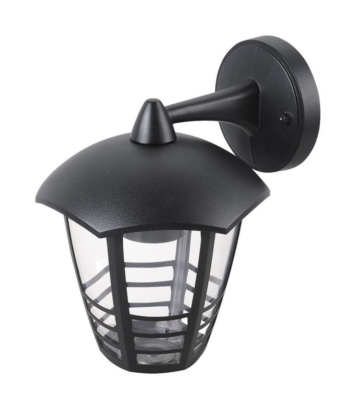 Kinkiet ścienny zewnętrzny Rabalux Marseille czarno-przezroczysty industrialny 1 x E27 x IP44 wym: 23 x 17 x 19,3 cm - 1 szt.