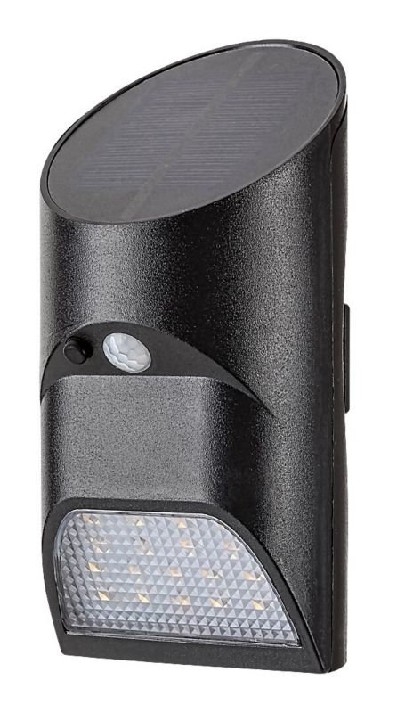 Kinkiet solarny z czujnikiem Rabalux Sepik czarno-biały LED 3.6W 4000K 150lm IP44 wym: 16 x 8 x 8 cm tworzywo sztuczne - 1 szt.