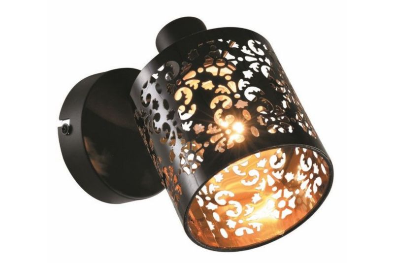 Kinkiet ścienny Reality Kiga czarny 1 x E14 x 40W IP20 wym: 16 x 20 x 10 cm - 1 szt.