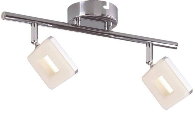 Lampa sufitowa Candellux Cynthia biała chromowana wym: 14 x 27 x 16 cm wbudowany LED 10W 1 szt.