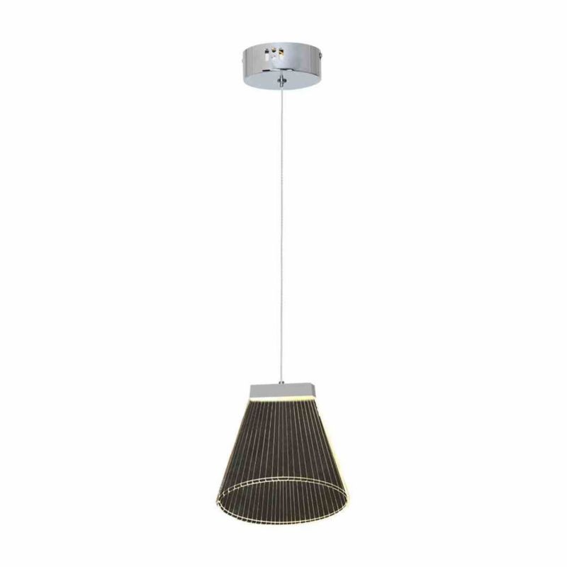 Lampa sufitowa wisząca Milagro 3D 2013 chromowana czarna szerokość 16 cm wbudowany LED 5W 1 szt.
