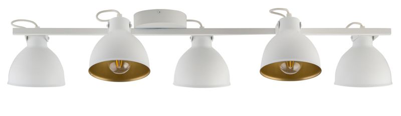 Spot Sigma Lighting Mars biało-złoty 5 x E27 x IP20 wym: 17 x 96 x 27 cm - 1 szt.