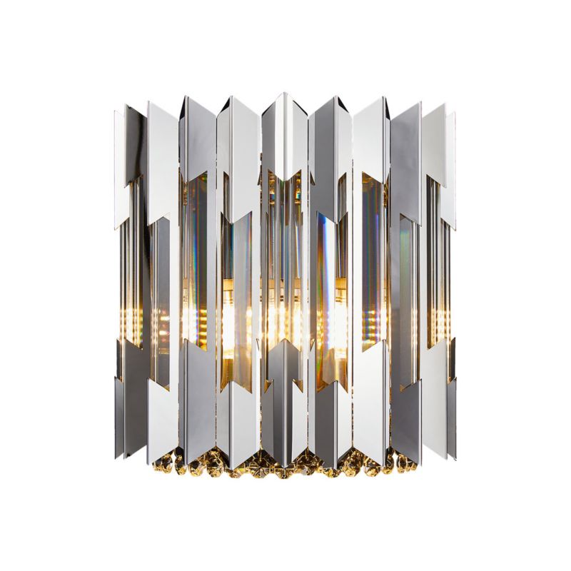 Kinkiet ścienny Milagro Ritz chromowany szkło kryształowe 2 x E14 x 40W IP20 wym: 26,5 x 16,5 x 26,5 cm - 1 szt.