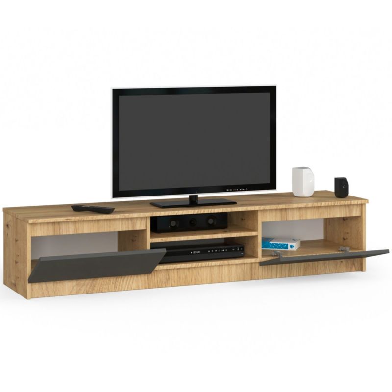 Szafka rtv Matkam stolik 2D1P160AG komoda 160cm dąb artisan-szary 1 szt.