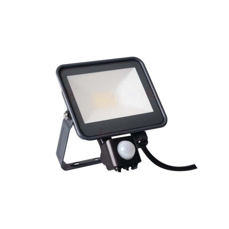 Naświetlacz LED z czujnikiem ruchu Kanlux czarno-transparentny LED 20W 4000K 2300lm IP44 wym: 16,4 x 13,5 x 5,6 cm - 1 szt.