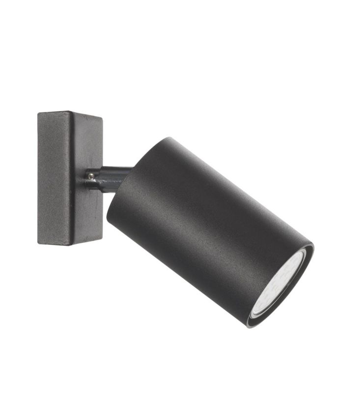Kinkiet ścienny Lampex Rolos czarny 1 x GU10 x 40W IP20 wym: 17 x 8 x 8 cm - 1 szt.