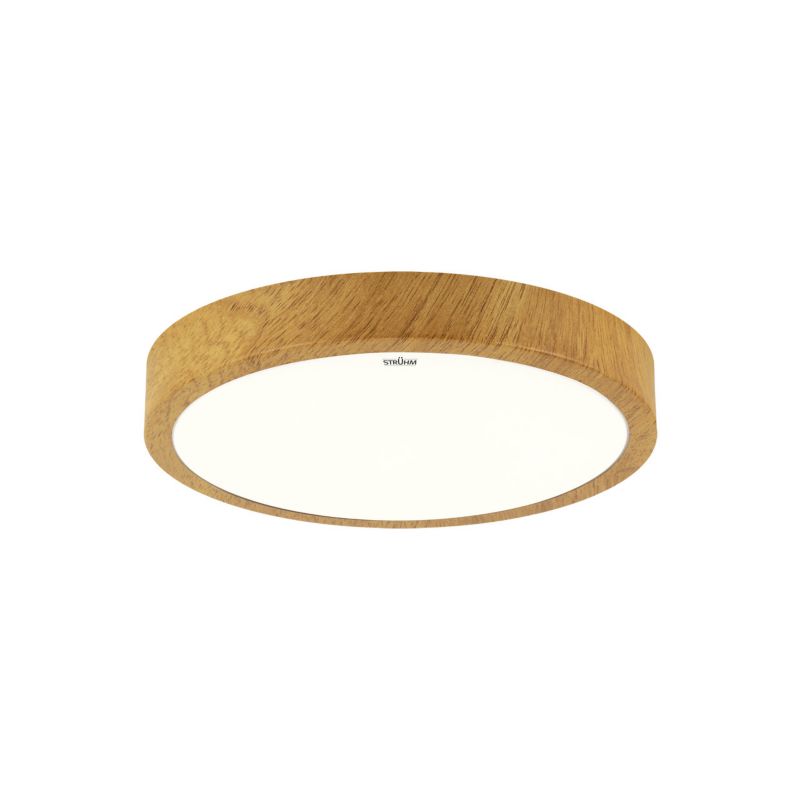 Plafon Struhm Atut dąb-biały LED 18W 4100K 1260lm łazienkowy IP44 wym: 4 x 28 x 28 cm tworzywo sztuczne - 1 szt.