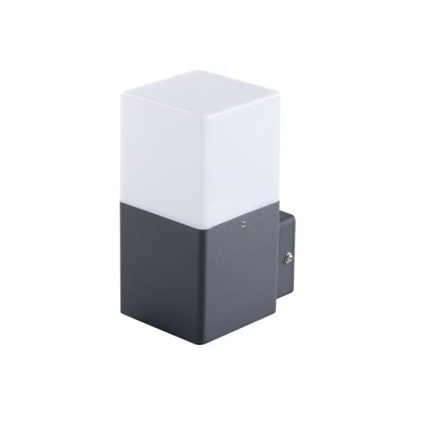Kinkiet ścienny zewnętrzny Kanlux Vadra grafitowo-biały 1 x E27 x 11W IP44 wym: 17 x 11 x 11 cm - 1 szt.