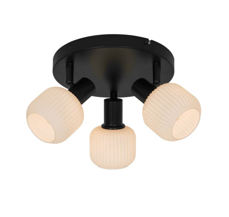 Lampa sufitowa Zuma Line Stem czarny mat-biała wym: 16 x 25 x 25 cm 3xE14 x 25W 1 szt.
