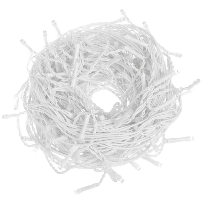 Kurtyna świetlna Springos 200 led girlanda, lampki wewnętrzno-zewnętrzne sople zimny biały 1 szt.
