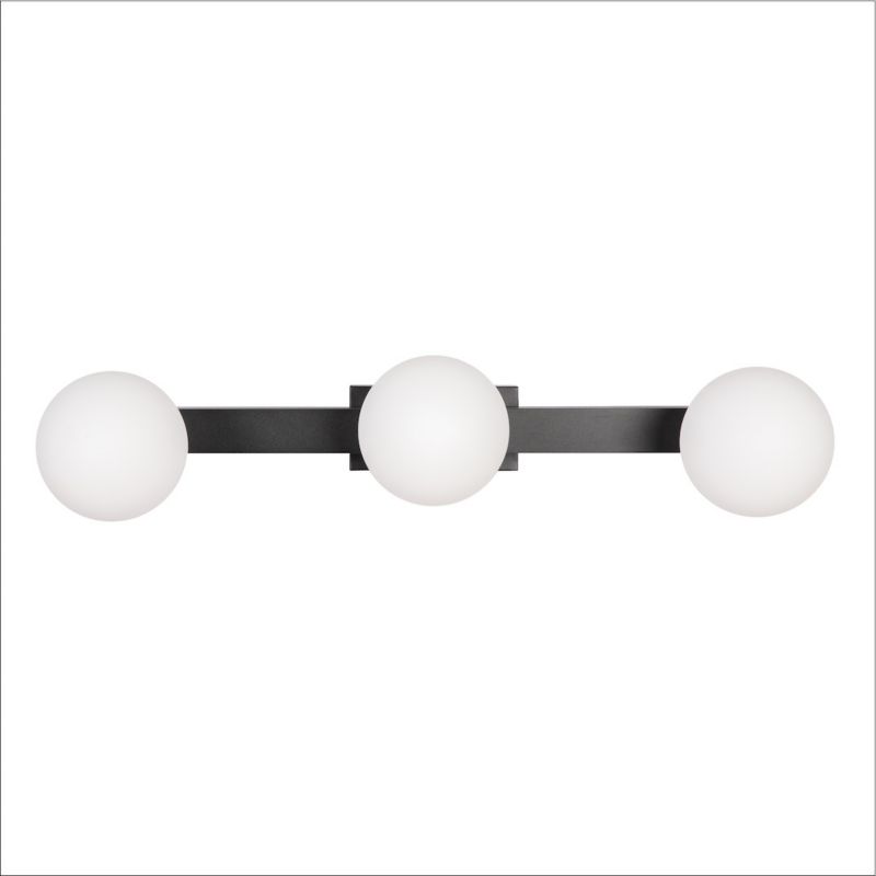Kinkiet ścienny Milagro Magnet czarno-biały styl nowoczesny 3 x G9 + LED zintegrowany x 18W IP20 wym: 3 x 50 x 17 cm - 1 szt.