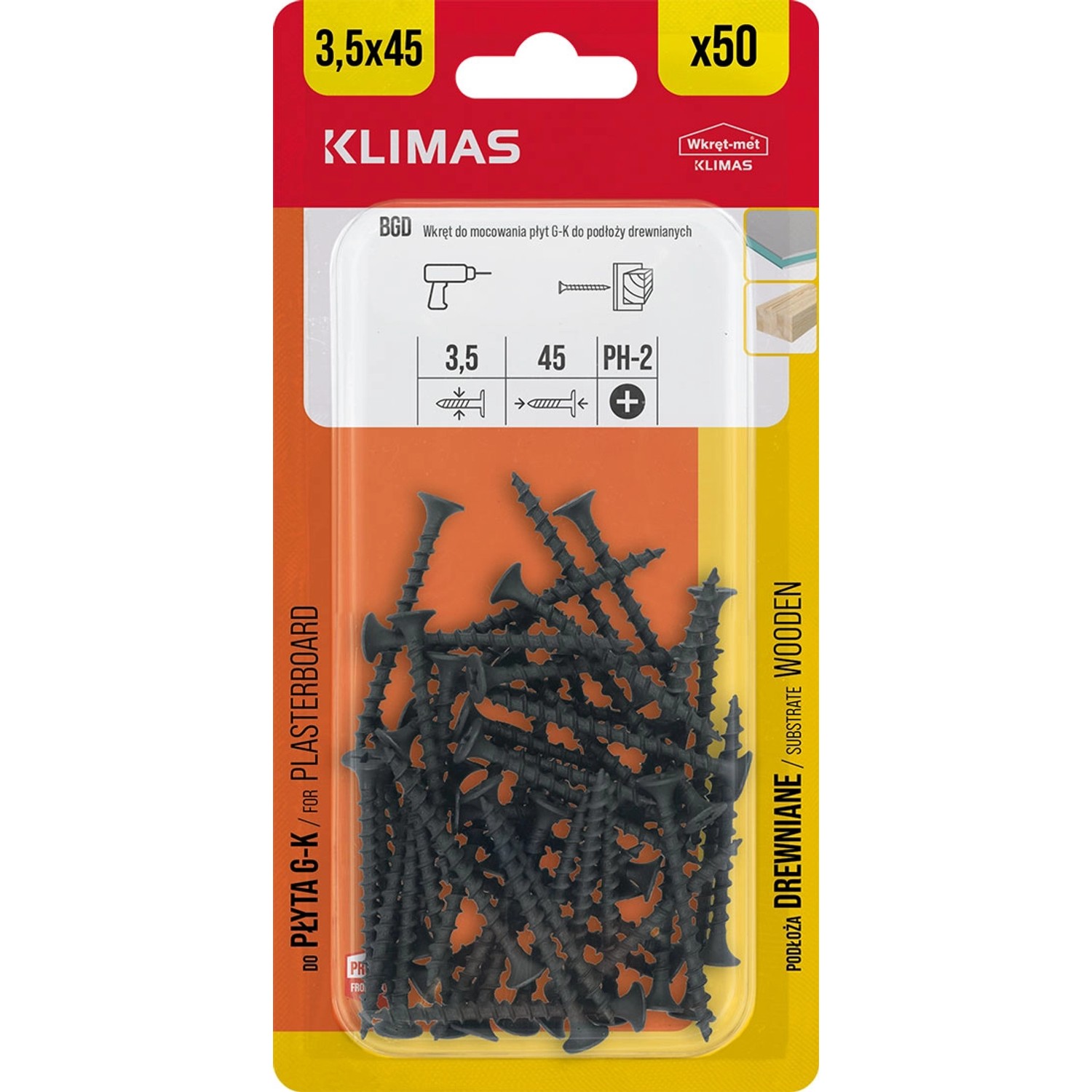 Wkręt-met Wkręt fosfatowany do drewna 3,5 mm x 45 mm
