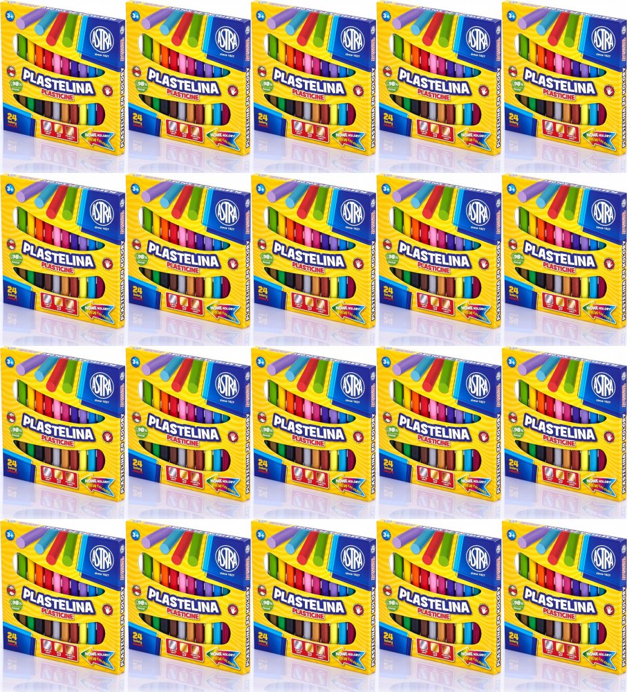 20x Plastelina Astra, 24 kolory