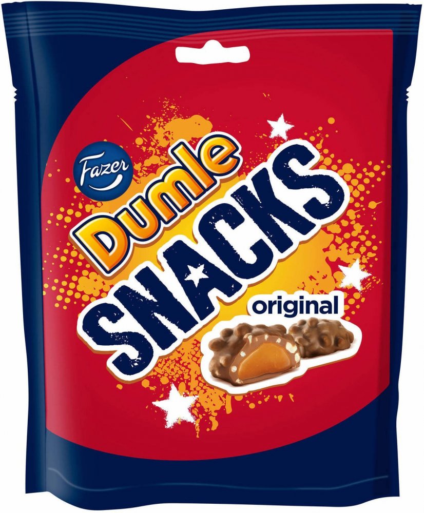 Cukierki Fazer Dumle Snacks, w czekoladzie mlecznej, 100g