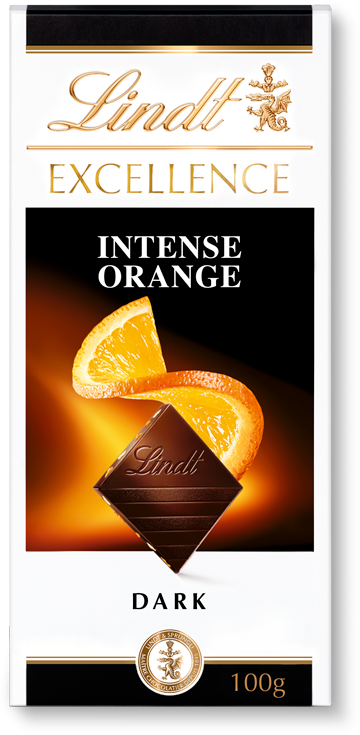 Czekolada Lindt Excellence Orange Intense, deserowa z pomarańczą, 100g