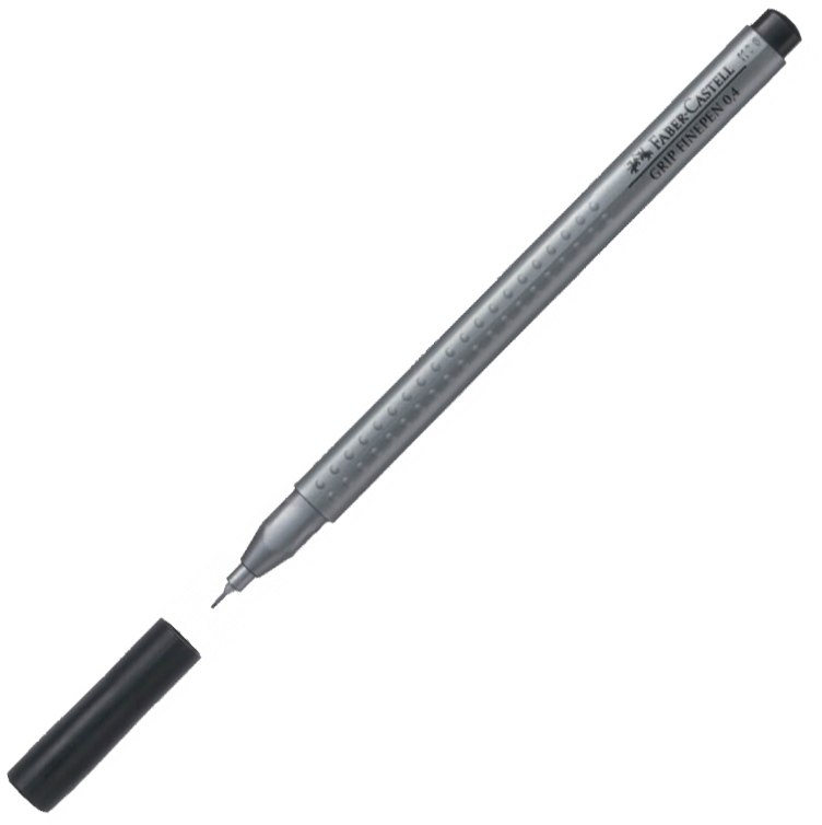 Cienkopis Faber-Castell, Grip, 0.4mm, czarny