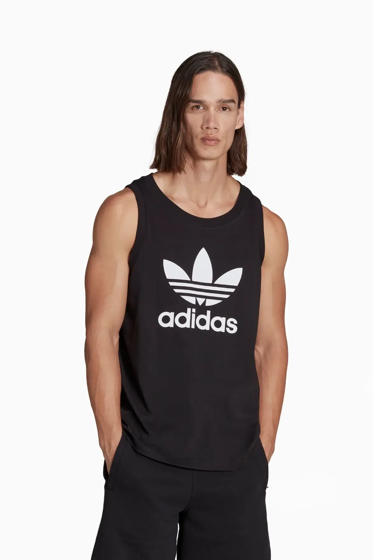 Koszulka bez rękawów adidas Adicolor Classics Trefoil Tank Top - Czarny