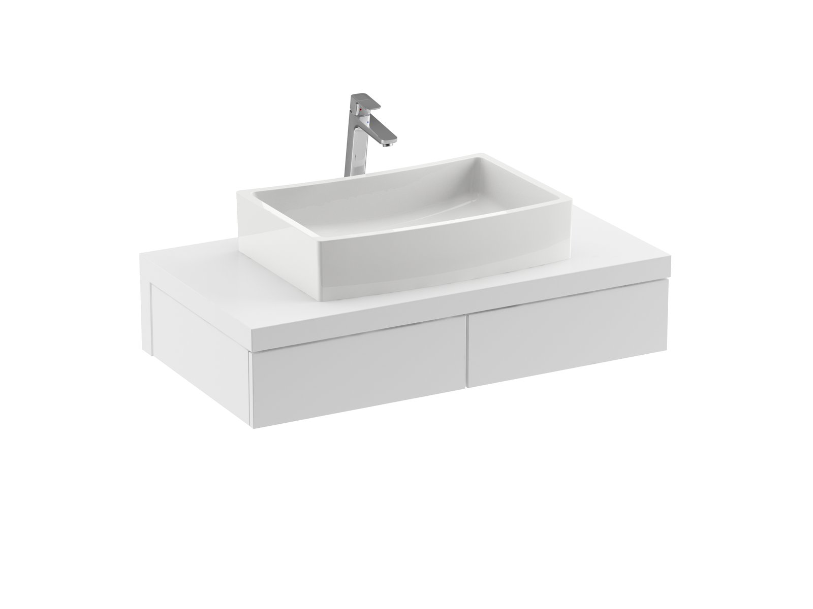 Ravak Formy szafka 120x55x22 cm podumywalkowa wisząca biała X000001031