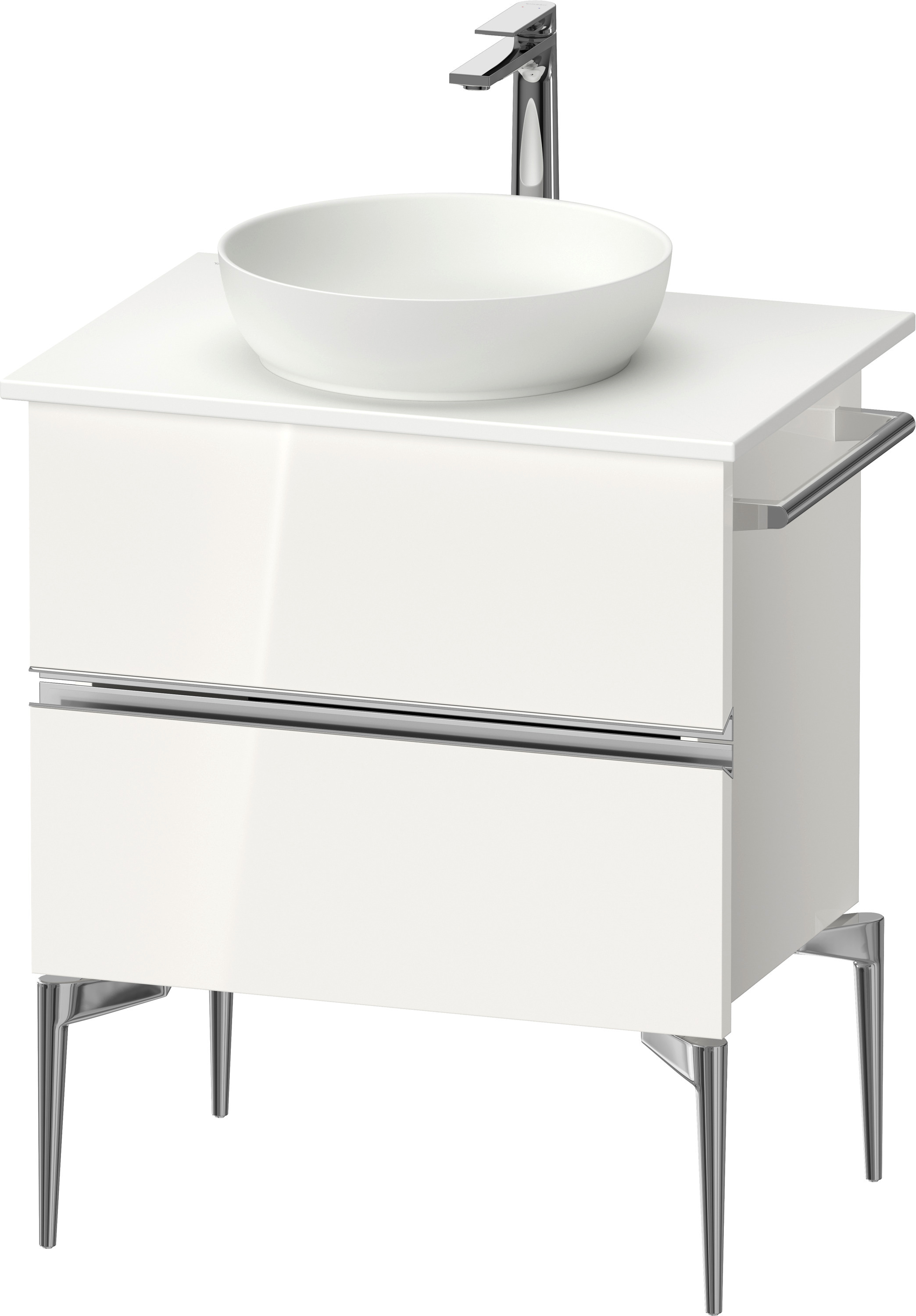 Duravit Sivida szafka 64,5x47,5x54,8 cm podumywalkowa wisząca biała-chrom SV4657010220000
