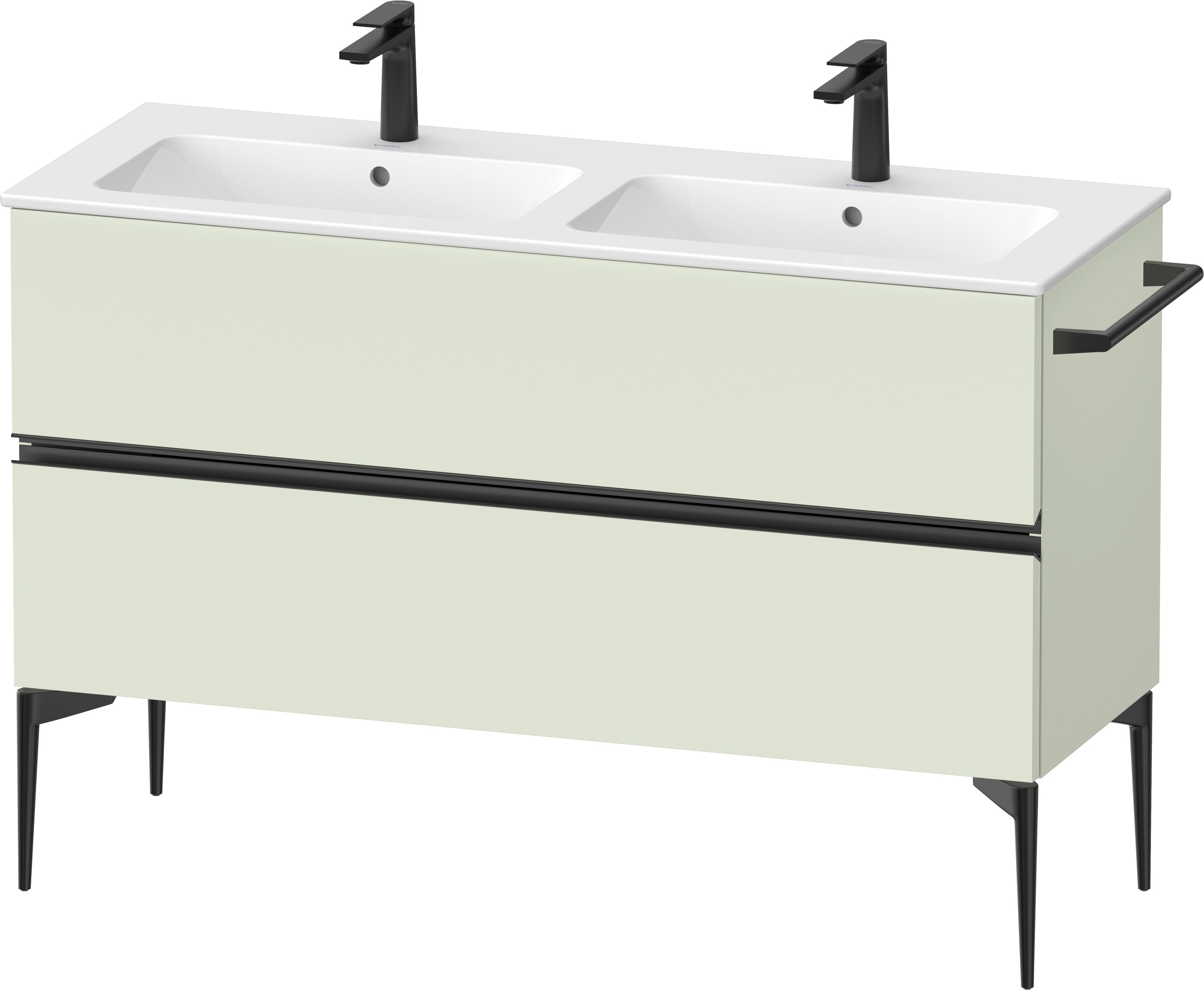 Duravit Sivida szafka 128x47,7x59,1 cm podumywalkowa wisząca czarna-zielona SV46470BDHH0000