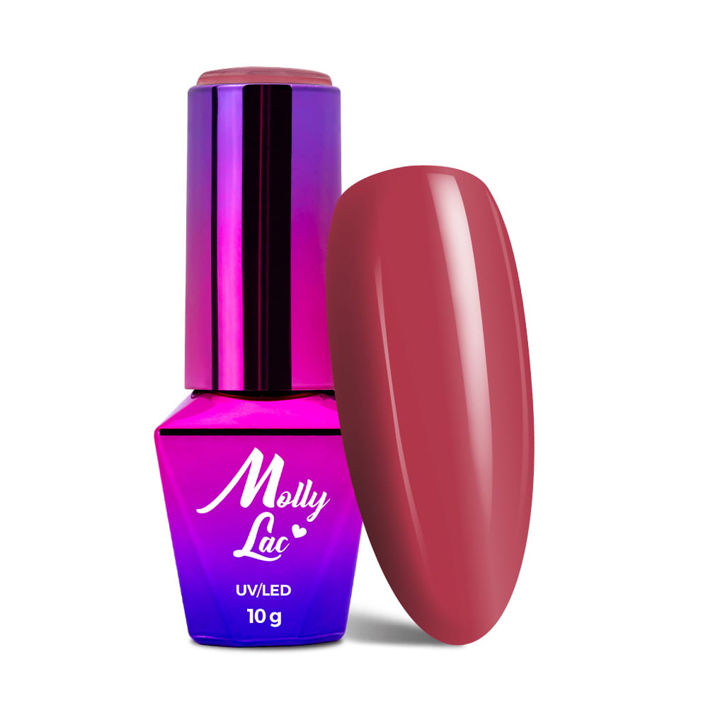 Lakier hybrydowy MollyLac Hearts & Kisses Dark Raspberry 10 g Nr 193