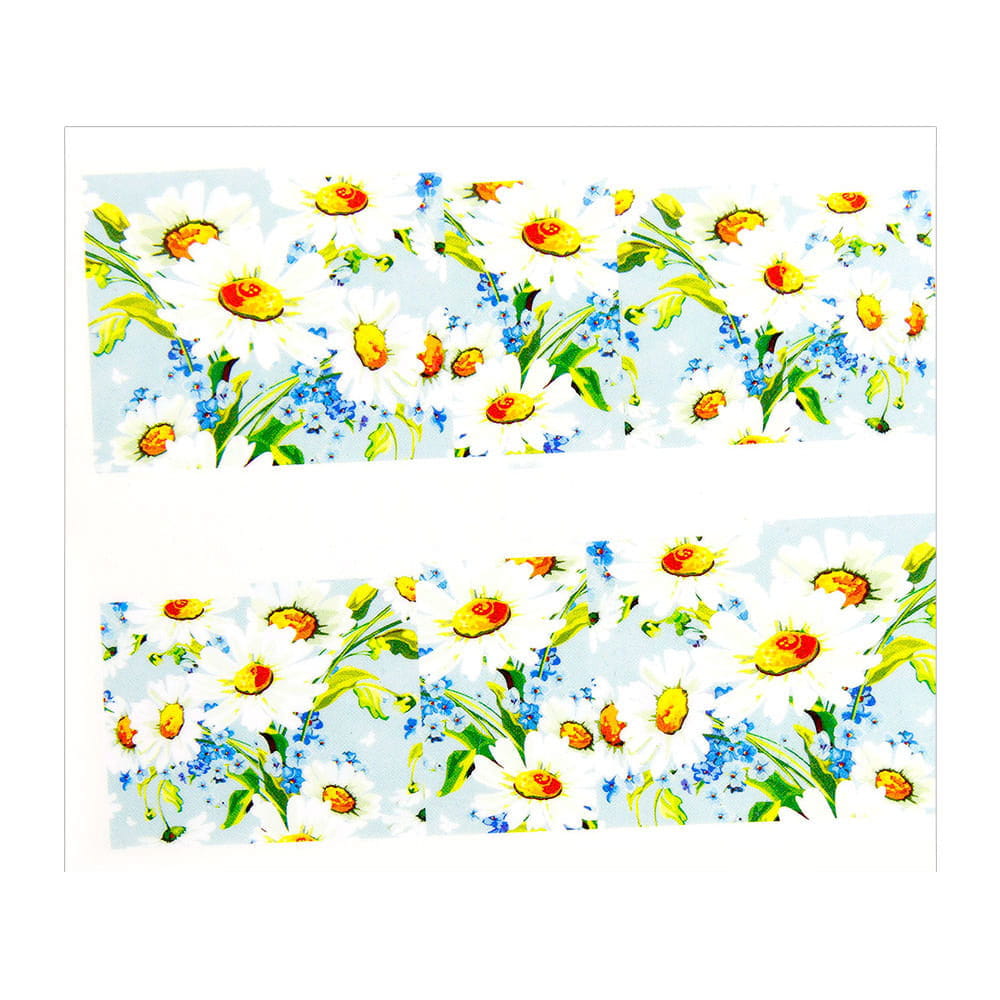 Naklejki wodne do paznokci arkusz 6,5 x 5,5 cm na 10 palców bn Nr 017