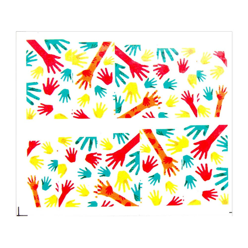 Naklejki wodne do paznokci arkusz 6,5 x 5,5cm na 10 palców yb Nr 988