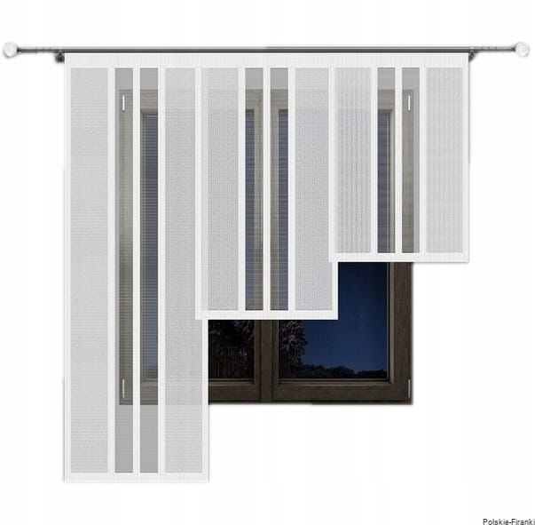 Panel prosty żakardowy Temida wys.140x60cm ażur firana usztywniana ekran