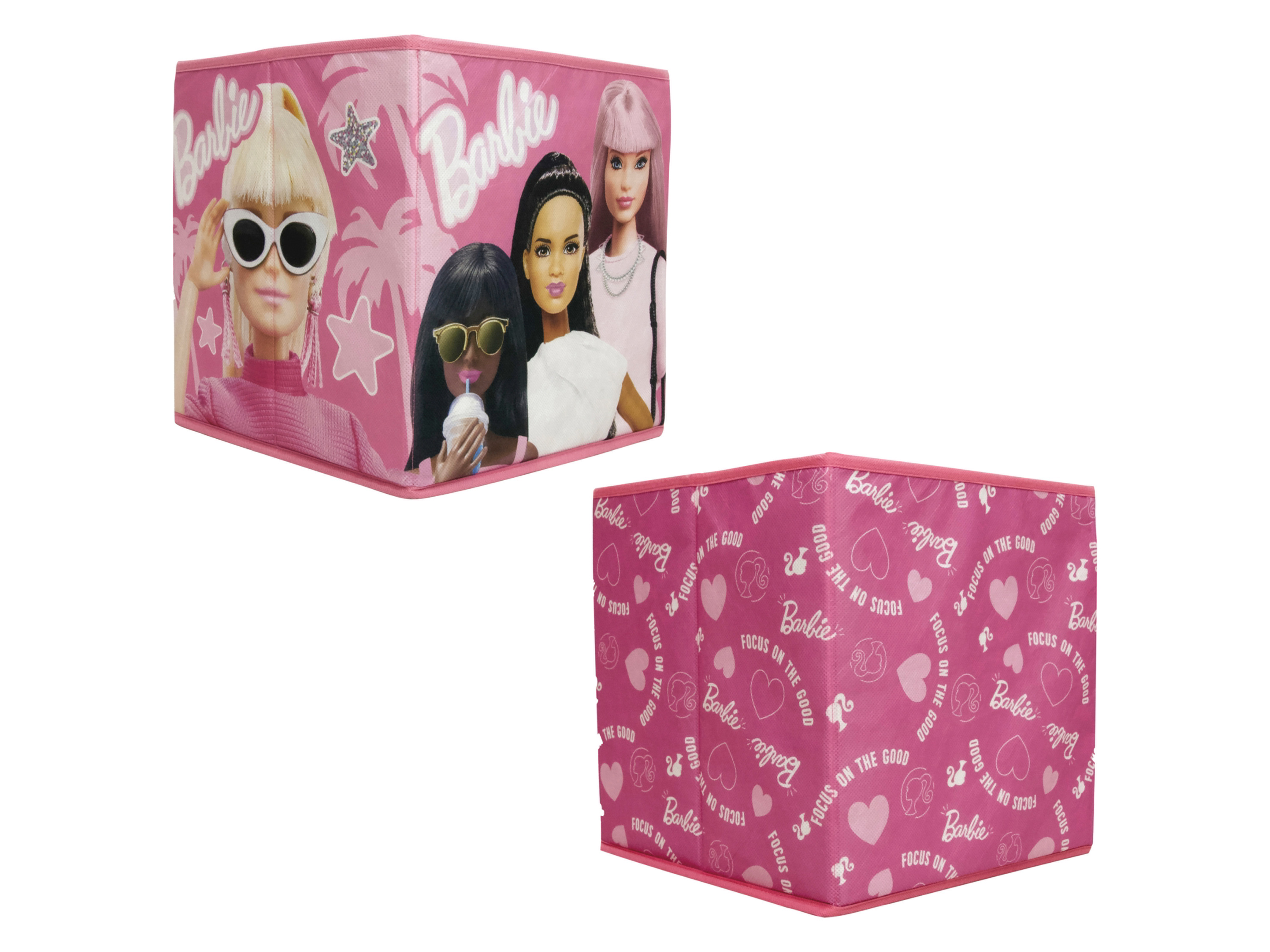 Barbie Pudełka do przechowywania 30 x 30 x 30 cm, 2 sztuki Różowy
