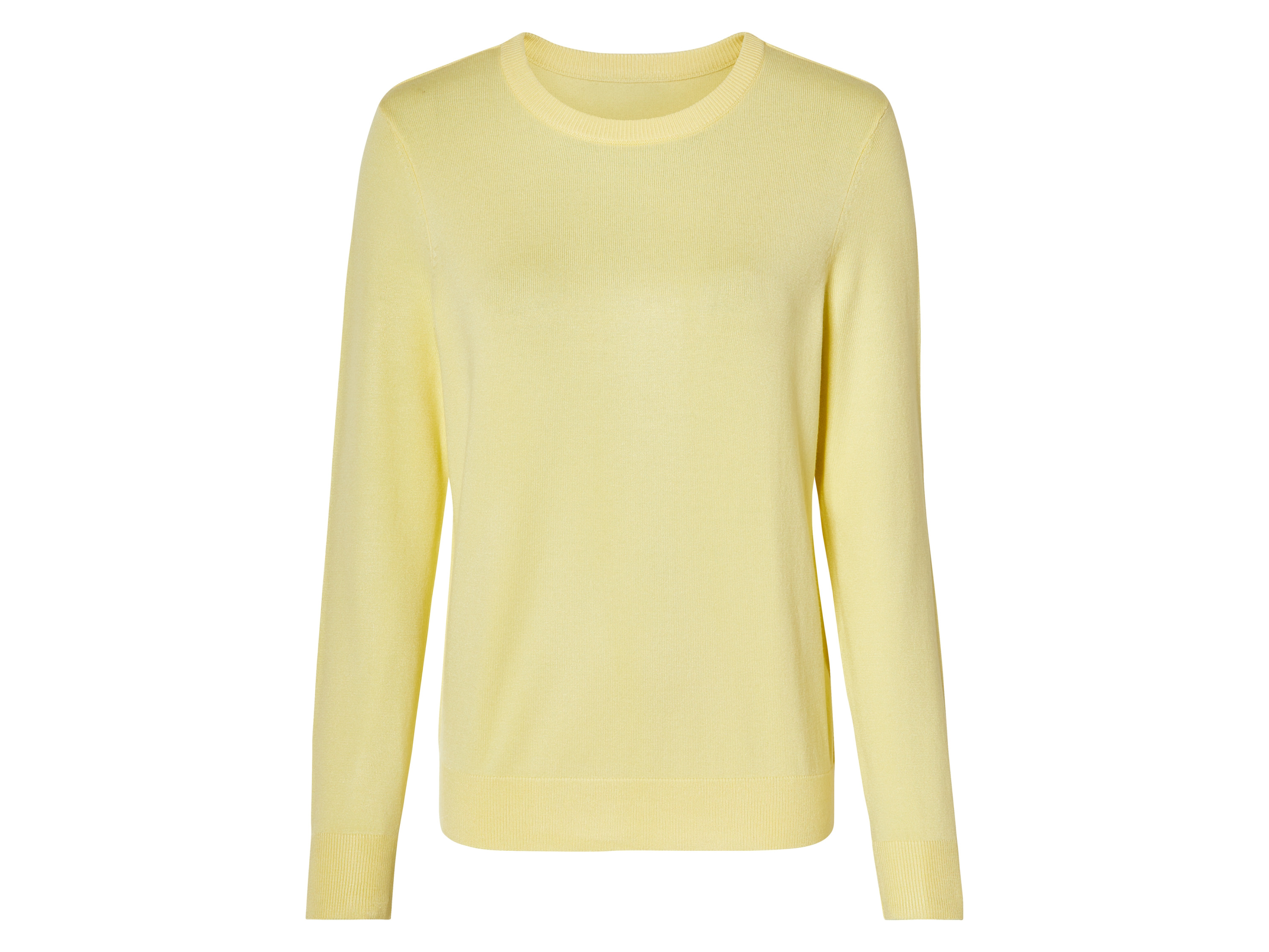 esmara Sweter damski z delikatnej dzianiny Żółty, XS 32/34