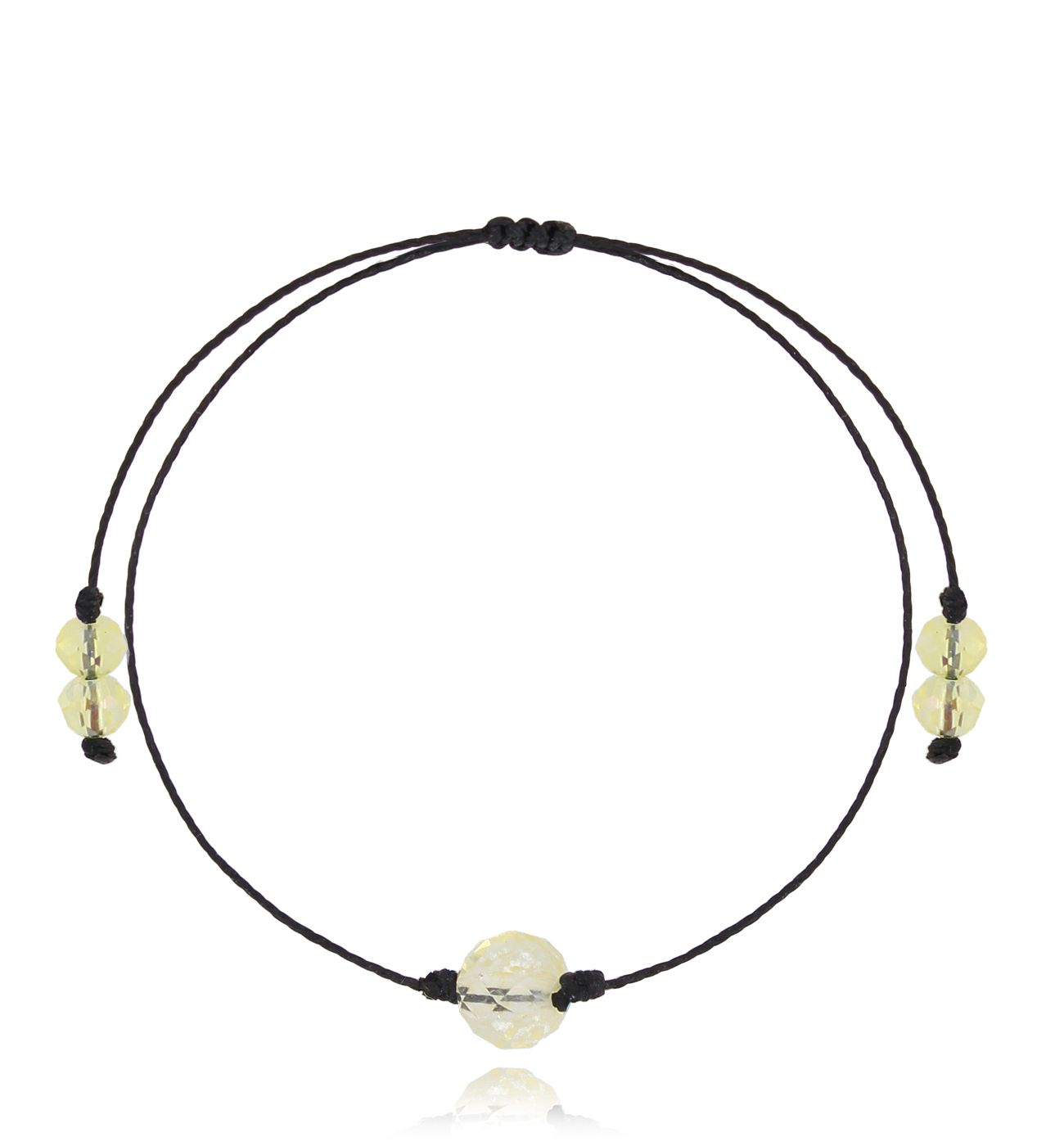 Bransoletka z żółtym topazem Birthstones BGL0738 - By Dziubeka