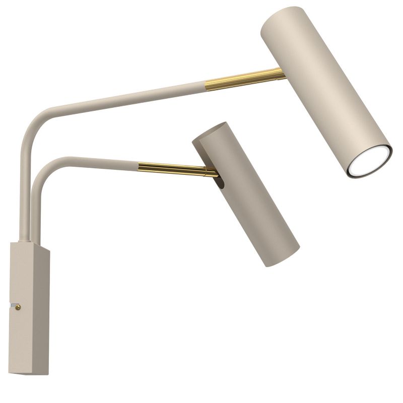Kinkiet ścienny Luminex Axion kremowo-złoty połysk do czytania 2 x GU10 x 8W IP20 wym: 38 x 60 x 52 cm - 1 szt.