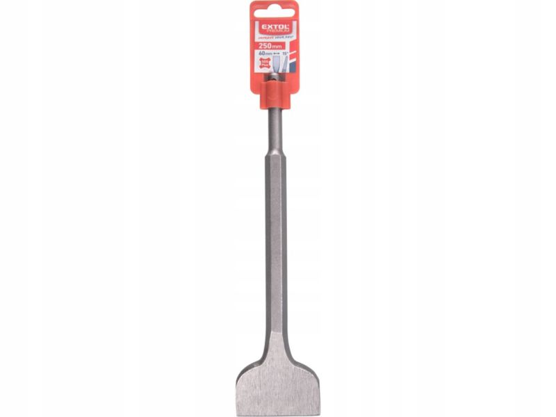 Dłuto płaskie SDS-plus 50x250 mm Extol Premium odgięte 15 stopni do betonu do płytek 1 szt