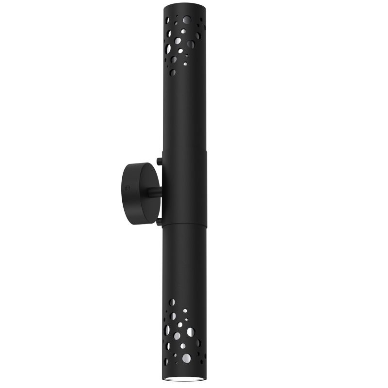 Kinkiet ścienny Luminex Altro Buble czarny mat-chromowany góra-dół 2 x GU10 x 8W IP20 wym: 49 x 8 x 10,5 cm - 1 szt.