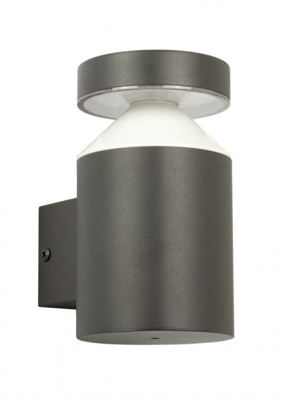 Kinkiet ścienny zewnętrzny SU-MA Delta ciemnoszary LED 6W 4000K 440lm IP44 wym: 15,6 x 8,9 x 12 cm metal - 1 szt.