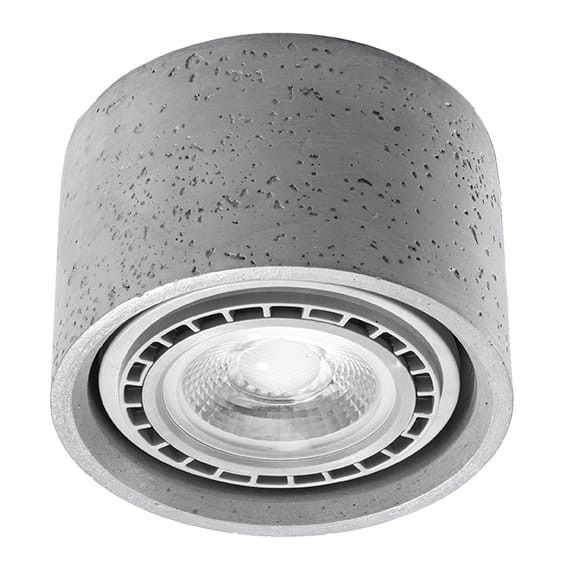 Spot sufitowy Sollux Lighting Basic szary 1 x GU10 x 40W IP20 wym: 14 x 14 cm - 1 szt.