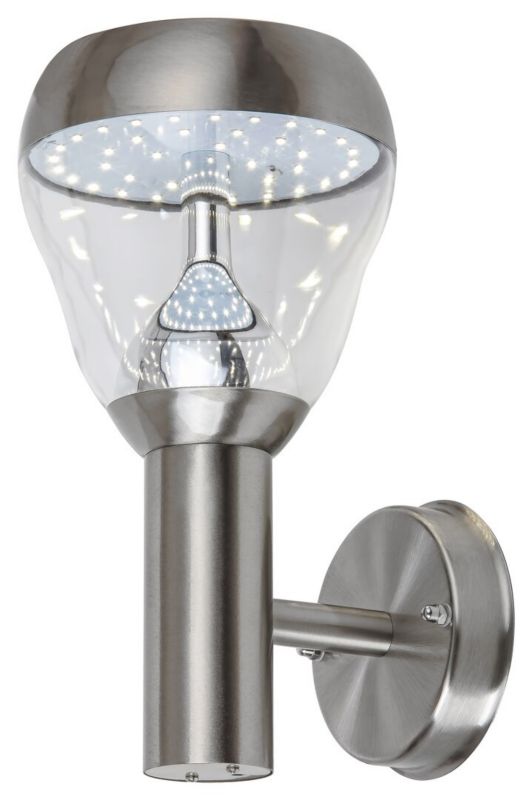 Kinkiet ścienny zewnętrzny Rabalux Amalfi chrom satynowany-przezroczysty LED 8W 4000K 760lm IP44 wym: 29 x 15 x 17 cm - 1 szt.