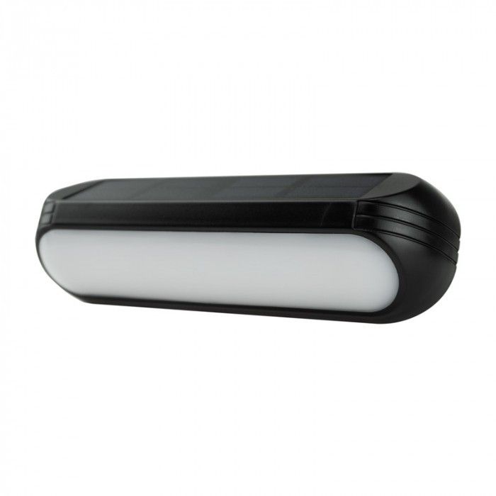 Kinkiet solarny z czujnikiem Ecolight Kinkiet Solarny czarno-biały LED 60lm IP65 wym: 4,9 x 16,7 x 3,3 cm - 1 szt.
