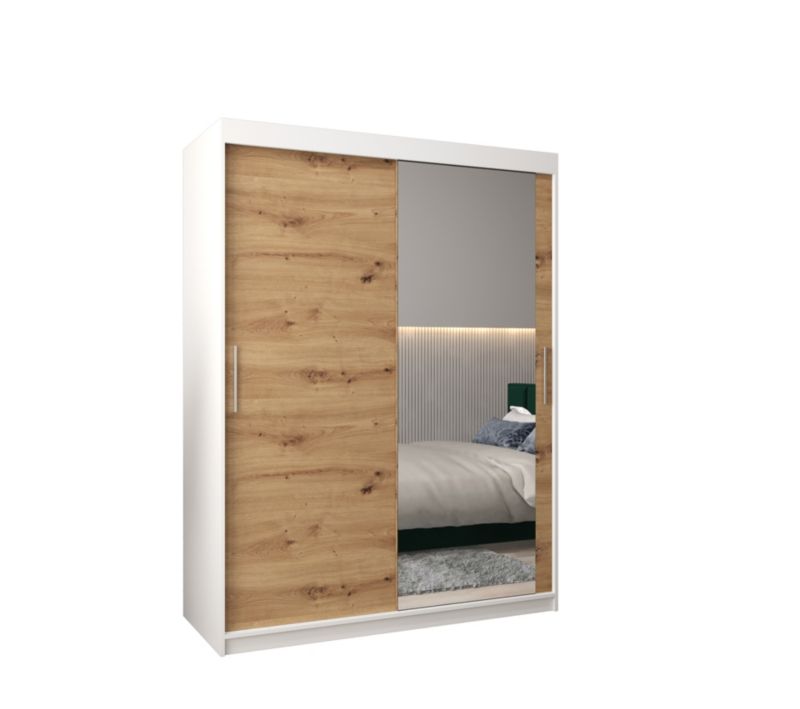 Szafa przesuwna Garderoba Abiks Tokyo 2 150 biały + artisan 1 szt.