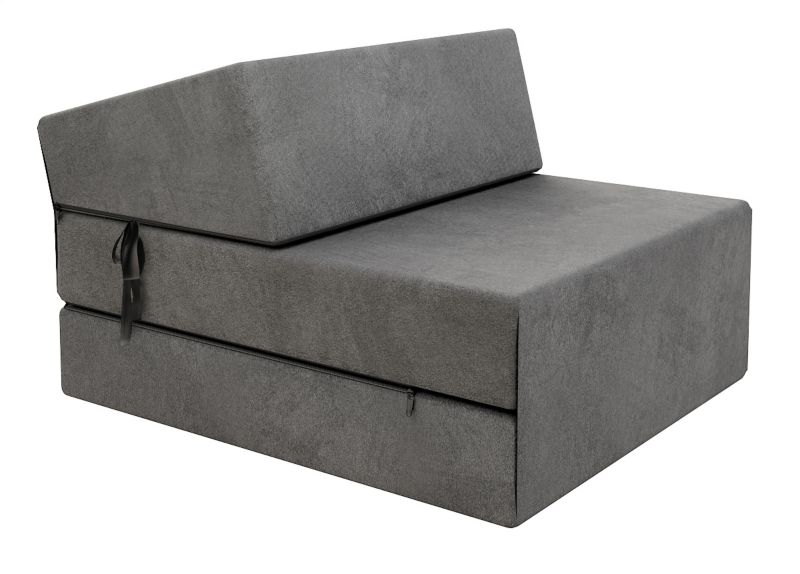 Materac fotel kanapa rozkładana SARA GRAFITOWA 70x200x14 cm pianka poliuretanowa 1 szt.