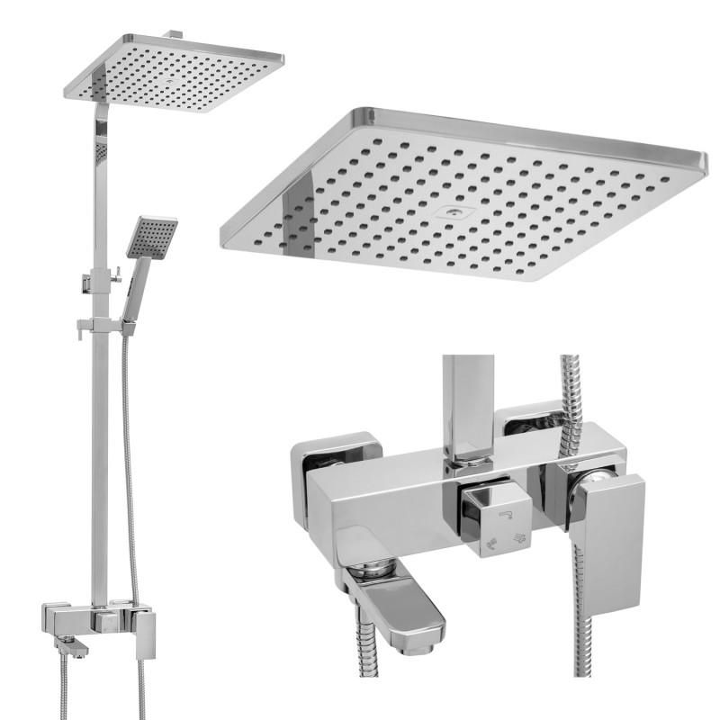 Zestaw prysznicowy YOKA HOME do wanny chrom bateria deszczownica 30 cm 1 szt.