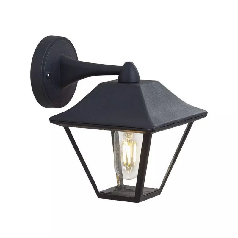 Kinkiet ścienny zewnętrzny V-TAC czarny 1 x E27 x IP44 wym: 23,5 x 23,5 x 22,5 cm - 1 szt.