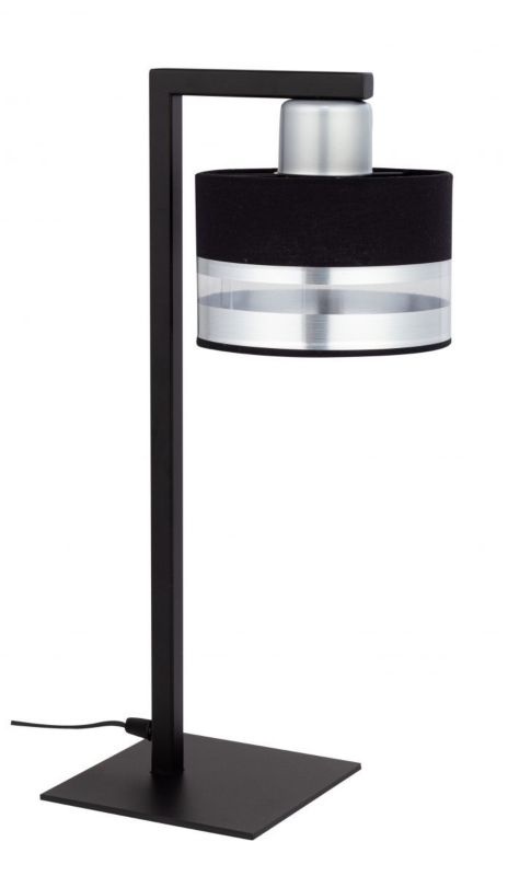 Lampa stołowa Sigma Lighting Pro czarno-srebrna 1 x E27 x 15W IP20 wym: 45 x 15 x 23 cm metal - 1 szt.