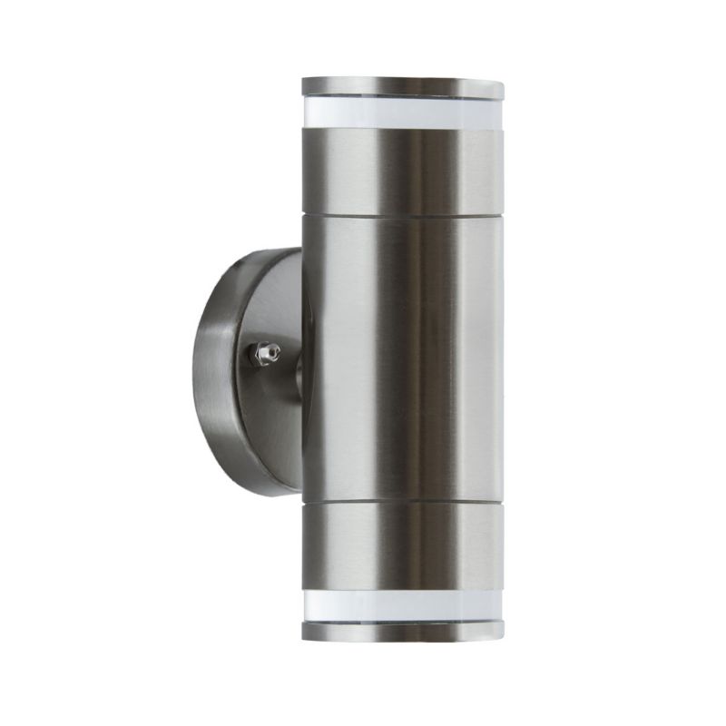 Kinkiet ścienny zewnętrzny Struhm Taras matowy chrom 2 x GU10 x IP54 wym: 18 x 7,5 x 8,6 cm - 1 szt.