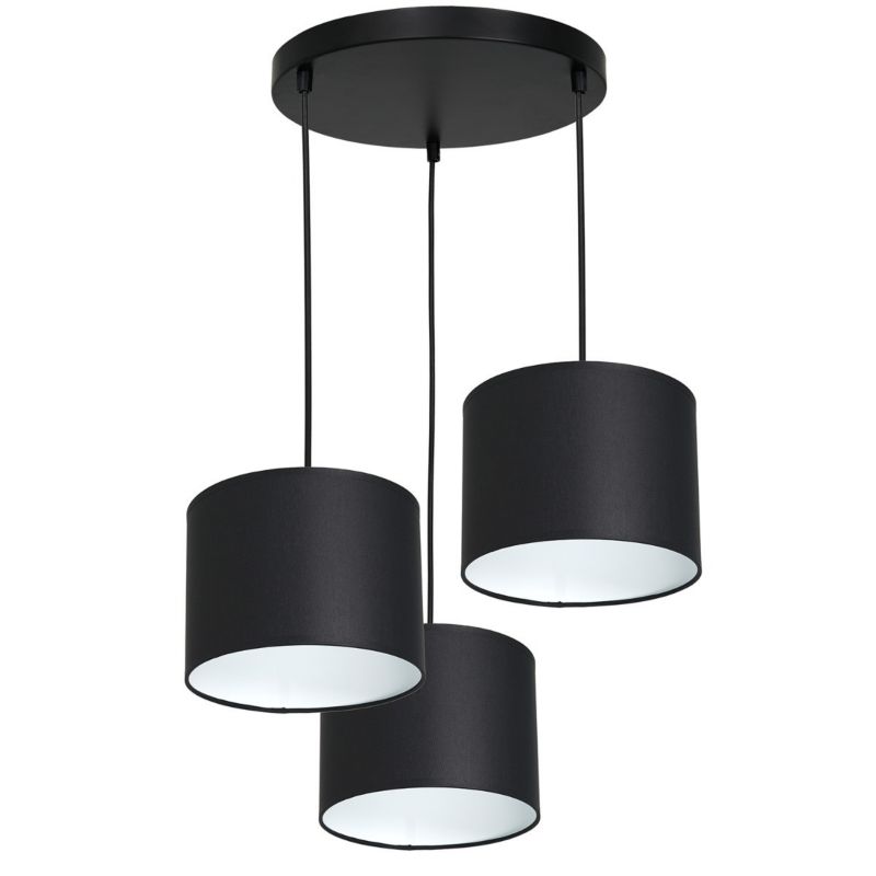 Lampa wisząca Luminex Arden czarny matowy wym: 105 x 45 x 45 cm 3xE27 x 15W 1 szt.