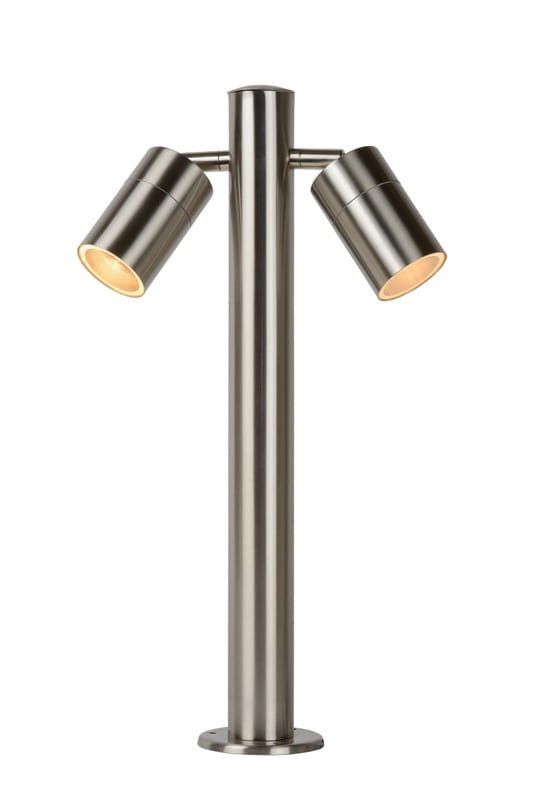 Lampa ogrodowa stojąca Lucide Arne-Led srebrna 2 x GU10 x 5W IP44 wym: 50 x 30 x 9,5 cm - 1 szt.