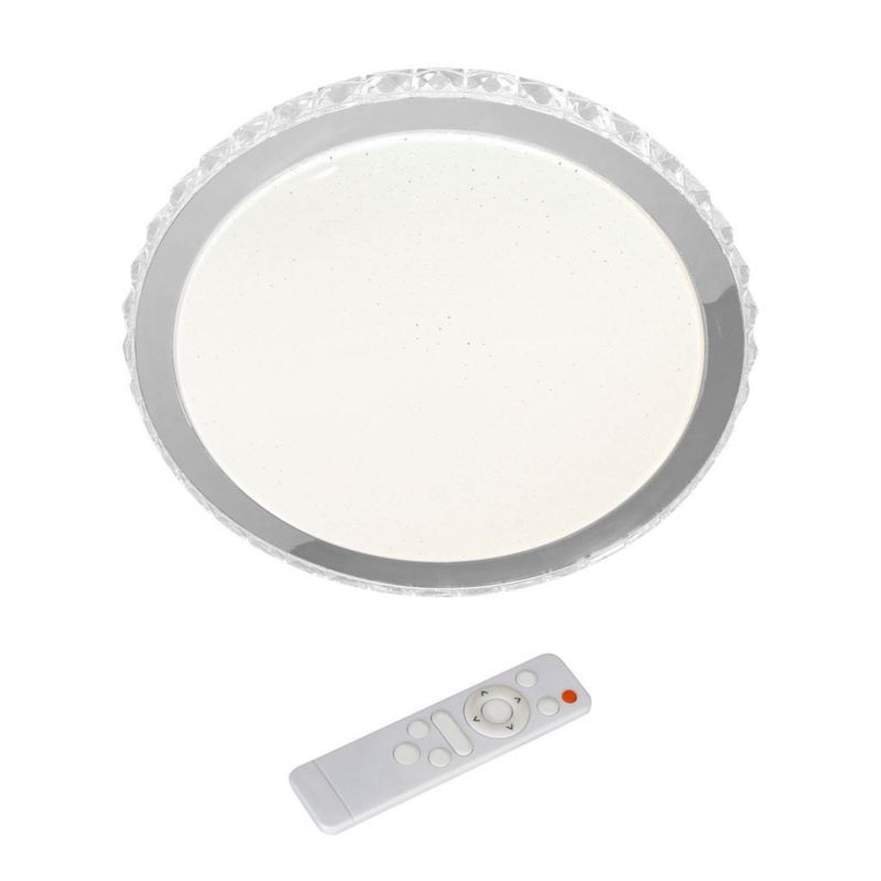 Plafon sufitowy lampa Milagro Layla biało-przezroczysty LED 26W 3000K-6000K 1560lm IP20 wym: 6 x 40 x 40 cm metal - 1 szt.