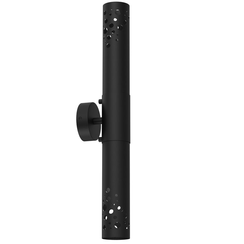 Kinkiet ścienny Luminex Tibia Buble czarny mat góra-dół 2 x GU10 x 8W IP20 wym: 49 x 8 x 10,5 cm - 1 szt.